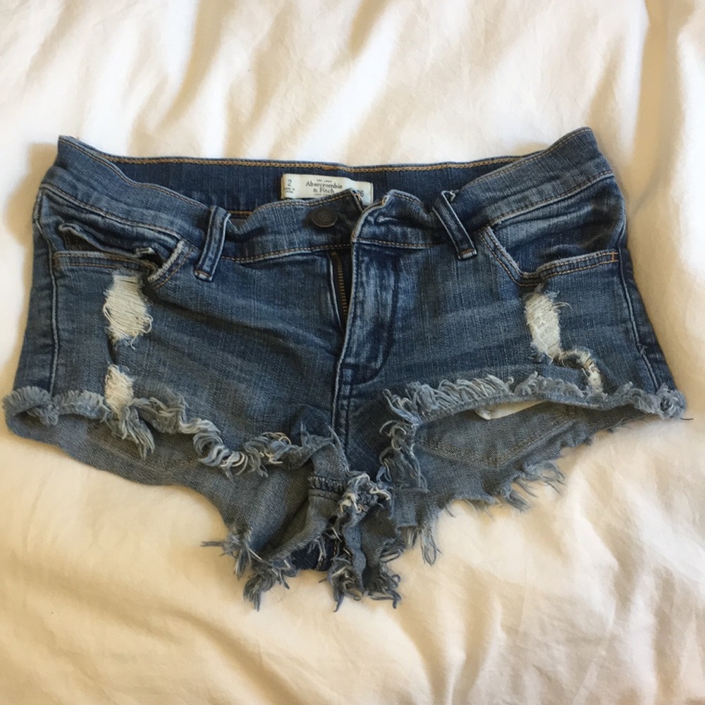 Abercrombie &fitch denim short shorts